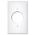 White Plastic 20 Amp 1 Round Receptacle Wall Plates