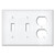 White Plastic 2 Toggle 2 Outlet Wall Plate