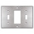 Toggle Decora Toggle Triple Wall Switch Plate Cover - Stainless Steel