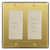 Pair almond ultra with satin brass Decora plates.