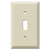 Raised 1 Toggle Switch Plate - Ivory