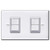 2 GE Low Voltage Switches & Wall Plate Cover Set Replacement - All White