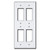 Vertical Stacked 4 Rocker GFCI Electrical Cover - White