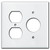 Duplex Receptacle and Single Receptacle Wall Plate - White