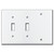 3-Gang 2-Toggle 1-Blank Wallplate - White