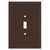 Extra Big 6.38" Oversized 1 Toggle Switch Wall Plate - Brown