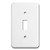 9/16" Deep 1 Toggle Switch Wall Plate - White