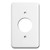 Extra Deep Single Round Electrical Outlet Cover - White