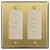 Ultra switches with satin brass Decora Rocker plate.