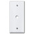 White Narrow Cable Jack Wall Plate