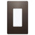 Dark Bronze Screwless Wall Switch Plate - Plastic 1 Gang Legrand