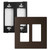 2 Gang P&S Legrand Dark Bronze Switchplate