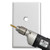 Add custom screw holes to this blank plate with a drill.