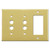 1 Decora 2 Pushbutton Light Switch Cover - Polished Brass