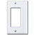 Narrow 1/4" Trimmed Rocker GFCI Outlet Wall Plate - White