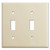 Narrow 2 Toggle Switch Plate Cover - Ivory