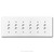 6 Pushbutton Switch Electrical Wallplate - White