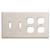 2 Toggle 2 Outlet Cover Switch Plates - Light Almond