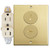 15A Leviton Duplex Receptacle Floor Box Assembly, Brass Cover Plate