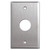 1-1/8" Dia. Hole Electrical Wall Plate Cover - Stainless Steel