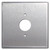 Oversized 2-Gang Middle 1.4" Outlet Cover Plate - Stainless Steel