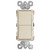  Stacked Dual Rocker Switch - Light Almond