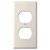 2.25" Skinny Undersized Outlet Cover Plate - Light Almond