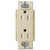 Decor 15A Receptacle Tamper Resistant Lutron Claro - Ivory