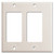 Narrow Offset 2 Decor Wall Switch Covers - Light Almond