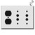 1 Duplex Outlet / 2 Pushbutton Switch Covers