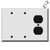 2 Blank 1 Duplex Outlet Cover Plates - White