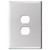 Jumbo 6.38'' Duplex Receptacle Plate - Brushed Aluminum