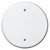 Round Blank Cover for 1-Gang Box 3.28'' Screw Spacing - White