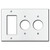 3-Gang GFCI + 2 Round Outlet Cover - White