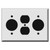 1 Duplex Outlet + Dual 1.62'' 20A TL Receptacle Cover Plate