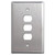 Oversized 3 Despard Light Switch Cover - Satin Stainless Steel