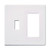 1 Toggle 1 Decor Screwless Wall Switch Plate Lutron - White Plastic