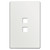 Touchplate Mystique Low Volt 2-Switch Cover Only - White