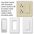 Create a blank ivory screwless wall plate.