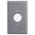 Oversized 1.4'' Round Simplex Receptacle Cover - Gray
