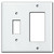 Decora + Somfy Extending Shade Switch Wall Plate - White