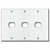 3-Gang 1 Opening Despard Switch Covers for 3 Switches - White