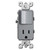Grey Combination Decora Rocker Switch & Plug
