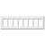 Screwless 8 Decorator Rocker GFCI Cover Plate - Lutron White Plastic