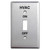 Satin Stainless Steel 1 Toggle Wall Plate - Engraved HVAC ON OFF