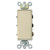 Double-Pole Double-Throw Maintained Contact Ivory Rocker Switch