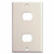 Stacked 2-Switch Despard Wall Plate - Light Almond