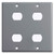 2-Gang 4-Despard Stacked Light Switch Plate - Gray