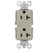 20A Decorator Electrical Outlet Spec Grade TR Legrand - Nickel