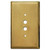 Oversized 1 Pushbutton Switch Plate - Raw Unfinished Brass 